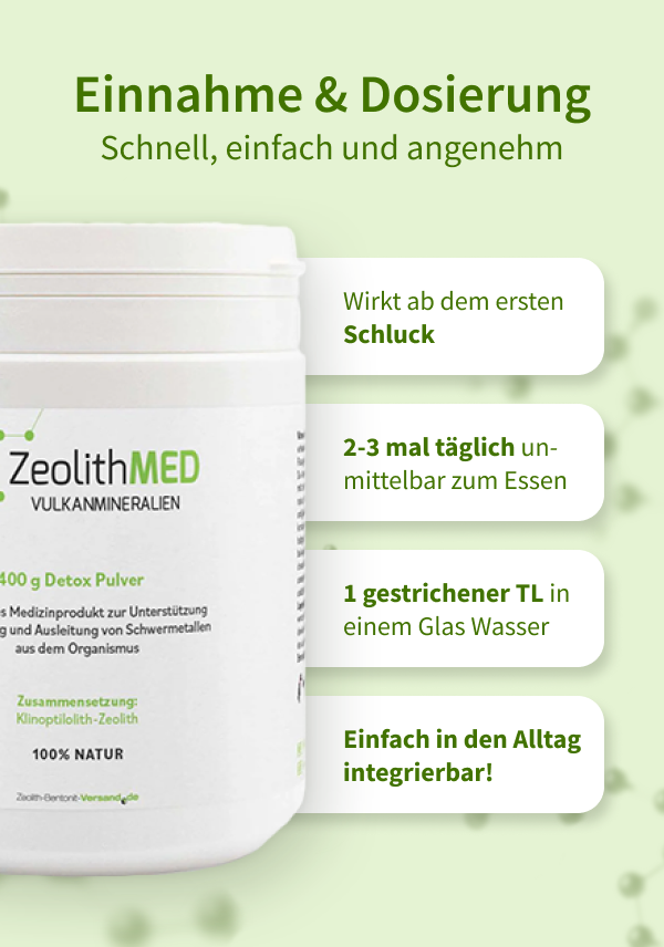 ZeolithMED detox en polvo 400g, producto sanitario con certificado CE