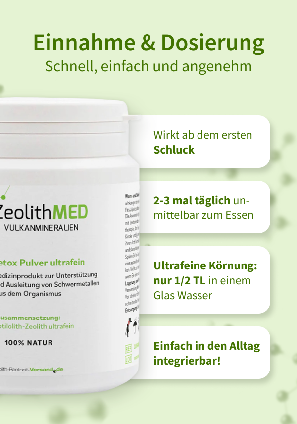 ZeolithMED detox powder ultra-fine 60g, medical device with CE certificate
