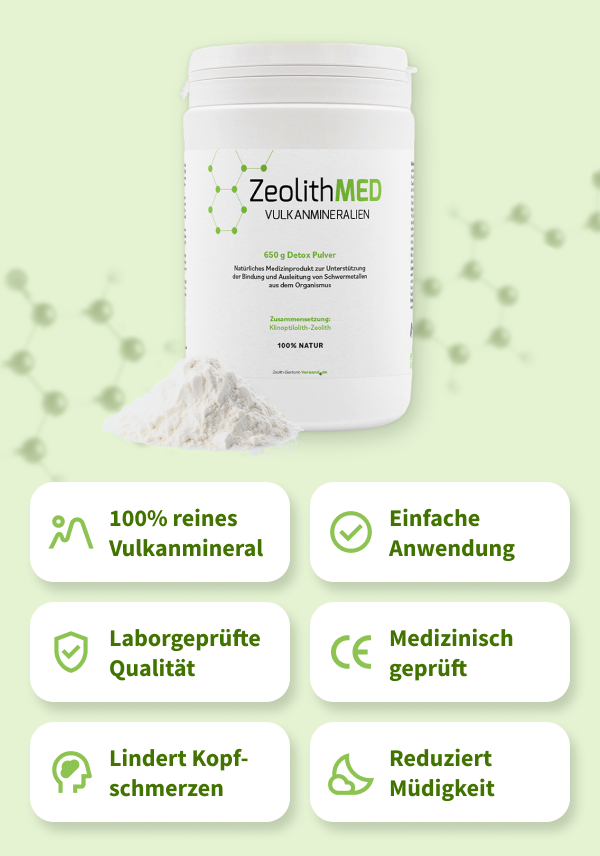 ZeolithMED detox polvo 650g, producto sanitario con certificado CE