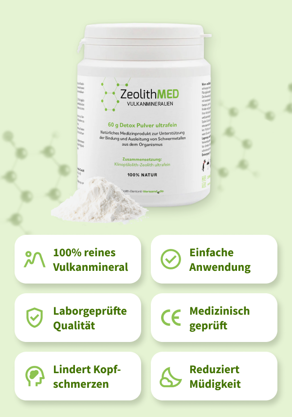 ZeolithMED detox powder ultra-fine 60g, medical device with CE certificate