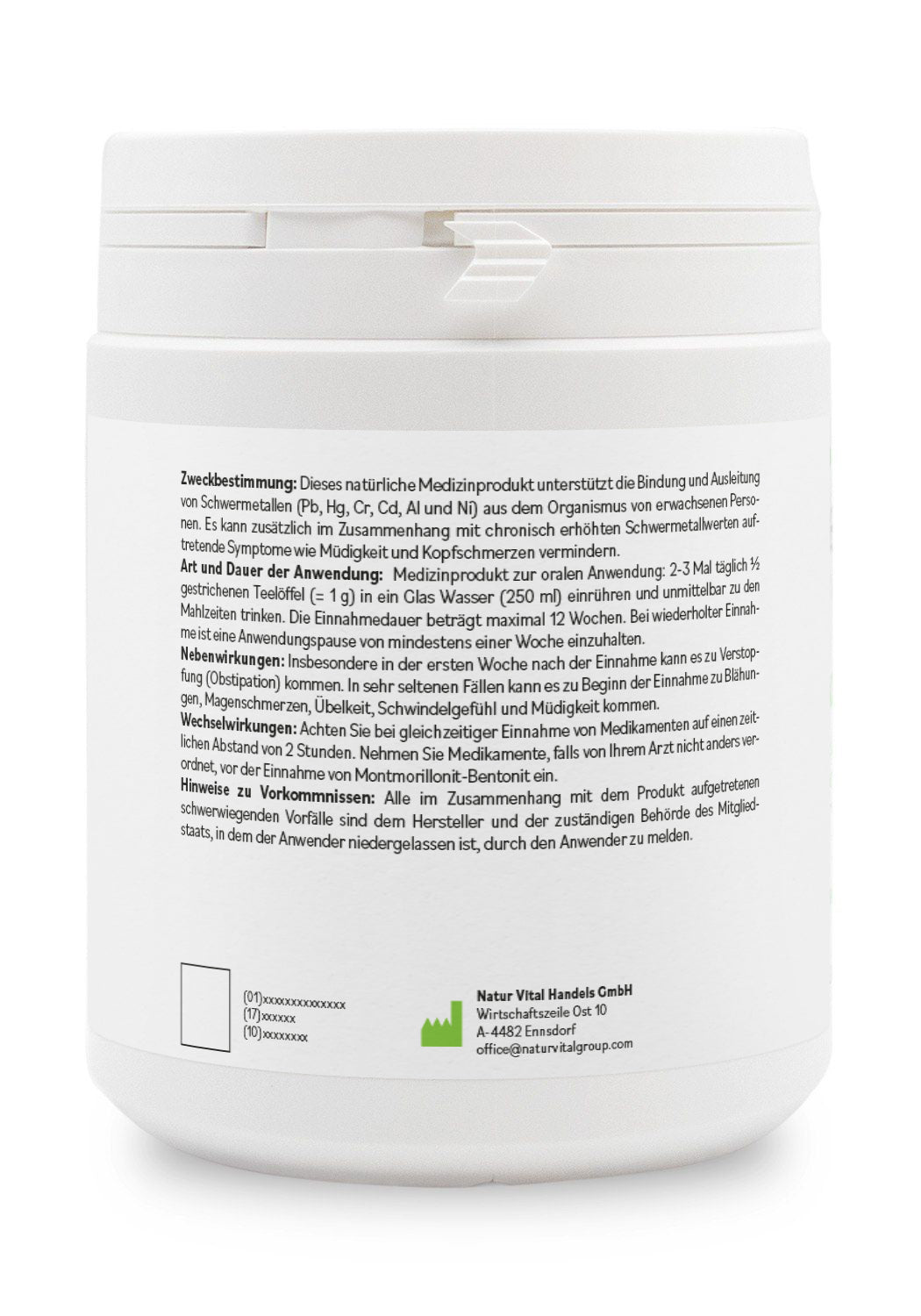 BentonitMED detox powder 400g, medical device with CE certificate