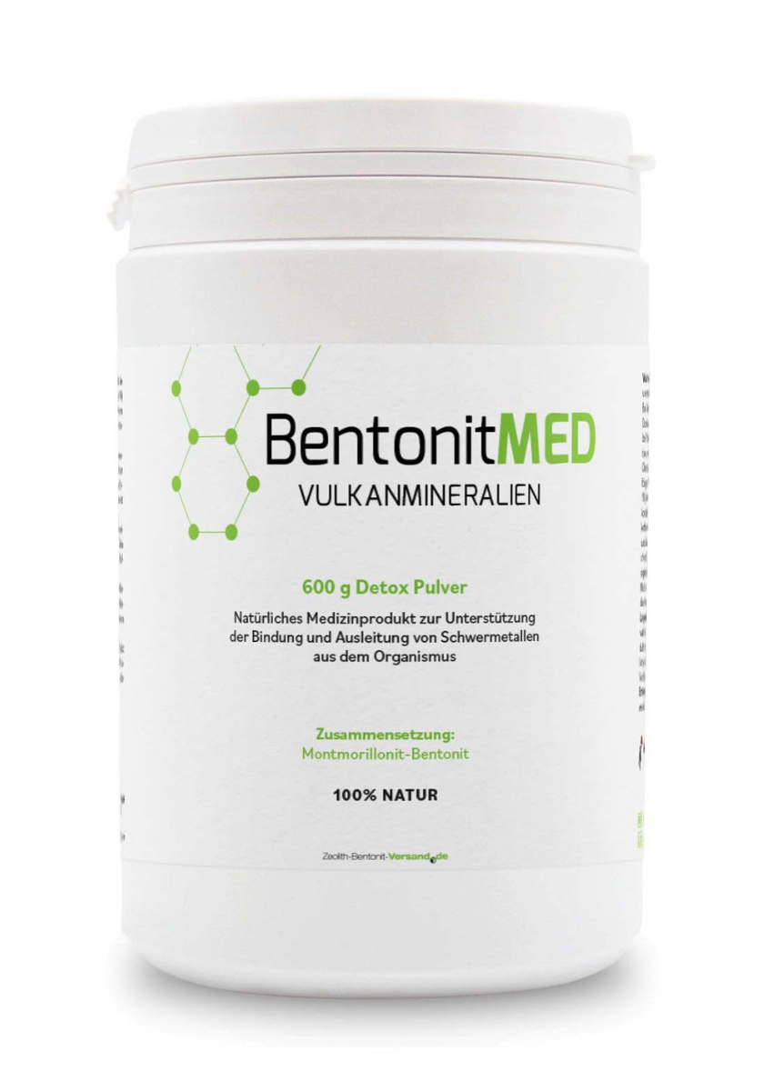 BentonitMED polvere detox 600g, dispositivo medico con certificato CE