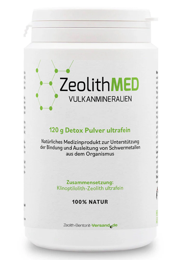ZeolithMED Detox-Pulver ultrafein 120g, Medizinprodukt mit CE-Zertifikat