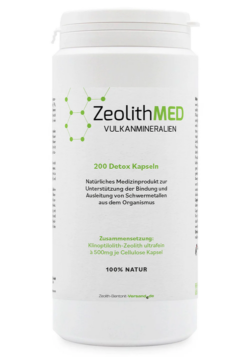 ZeolithMED 200 Detox-Kapseln, Medizinprodukt mit CE-Zertifikat