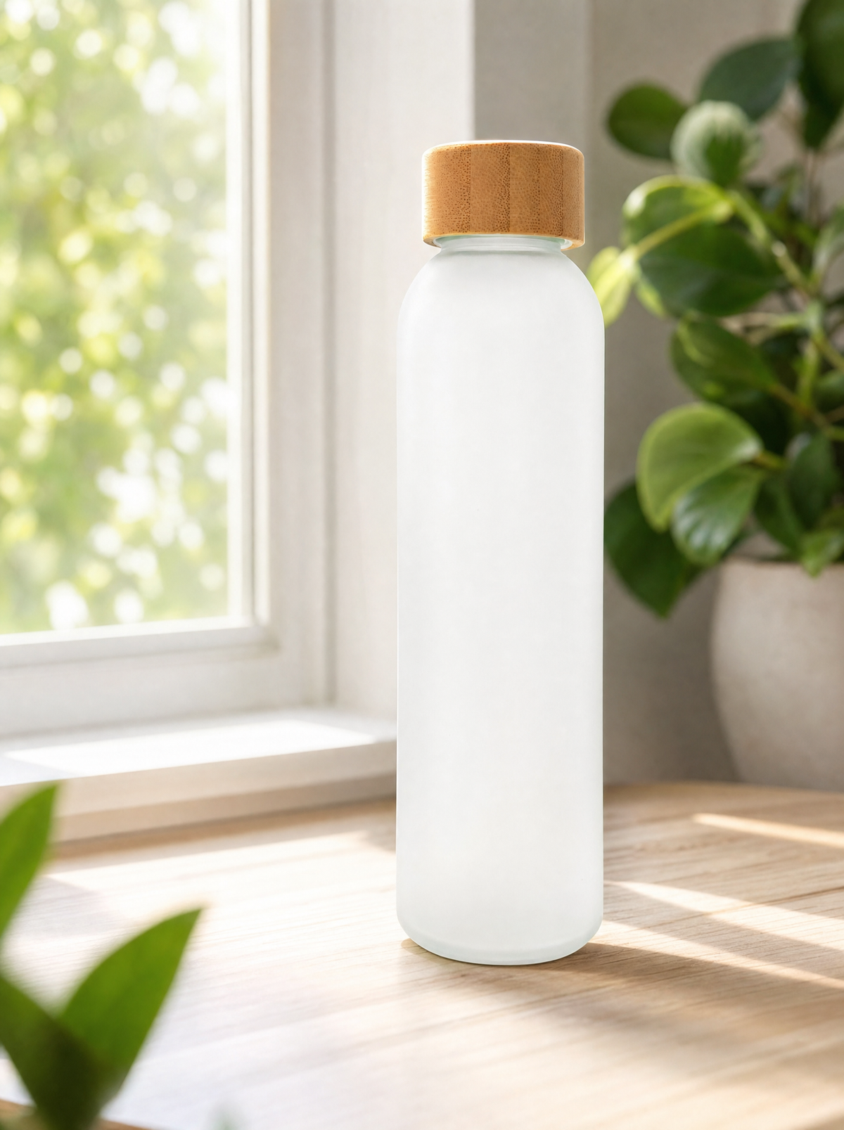 500ml glass drinking bottle (white/transparent)