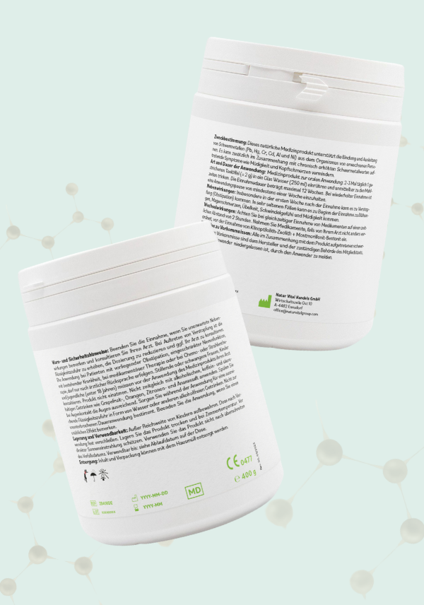 ZeoBentMED polvere detox 400g, dispositivo medico con certificato CE