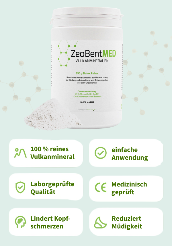 ZeoBentMED polvere detox 650g, dispositivo medico con certificato CE