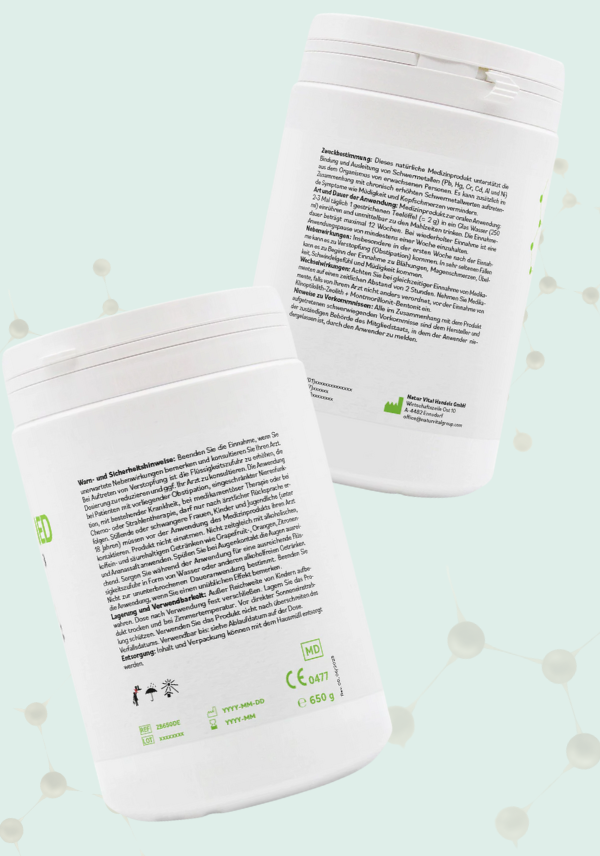 ZeoBentMED polvere detox 650g, dispositivo medico con certificato CE