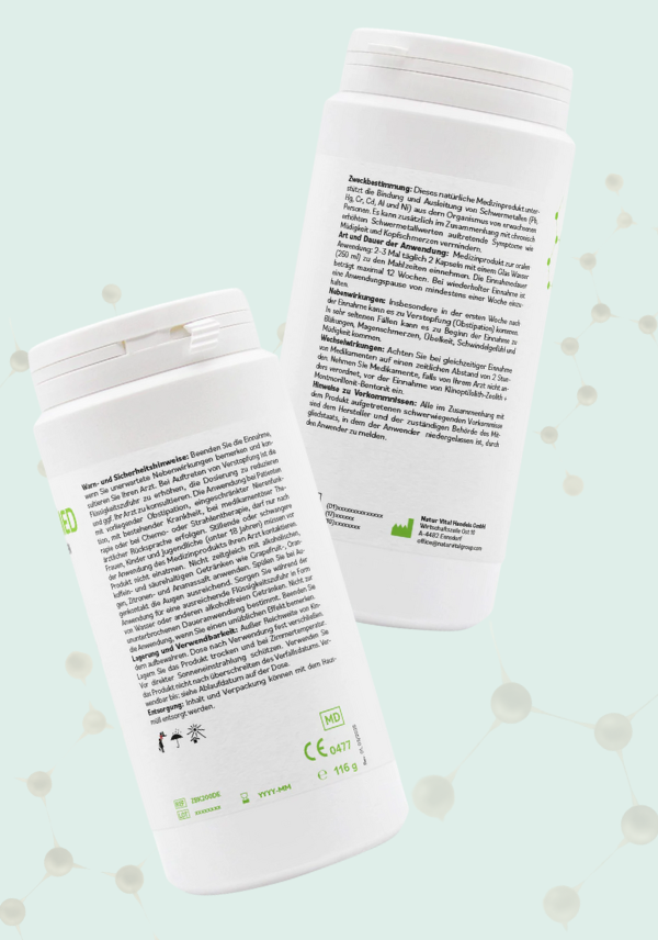 ZeoBentMED 600 detox capsules, medical device with CE certificate