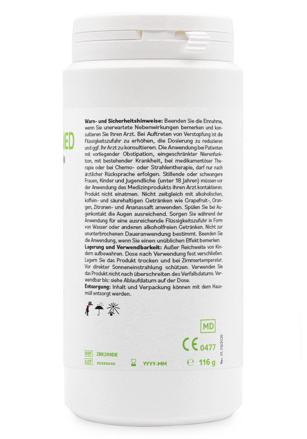 ZeoBentMED 200 cápsulas de desintoxicación, producto sanitario con certificado CE