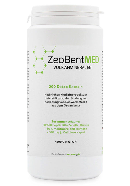 ZeoBentMED 200 capsule detox, dispositivo medico con certificato CE