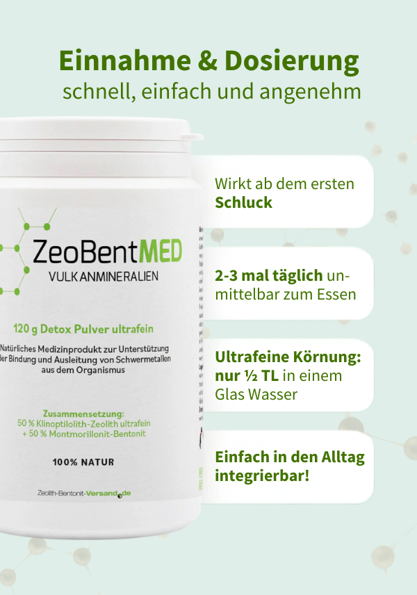 ZeoBentMED polvere detox ultra-fine 120g, dispositivo medico con certificato CE