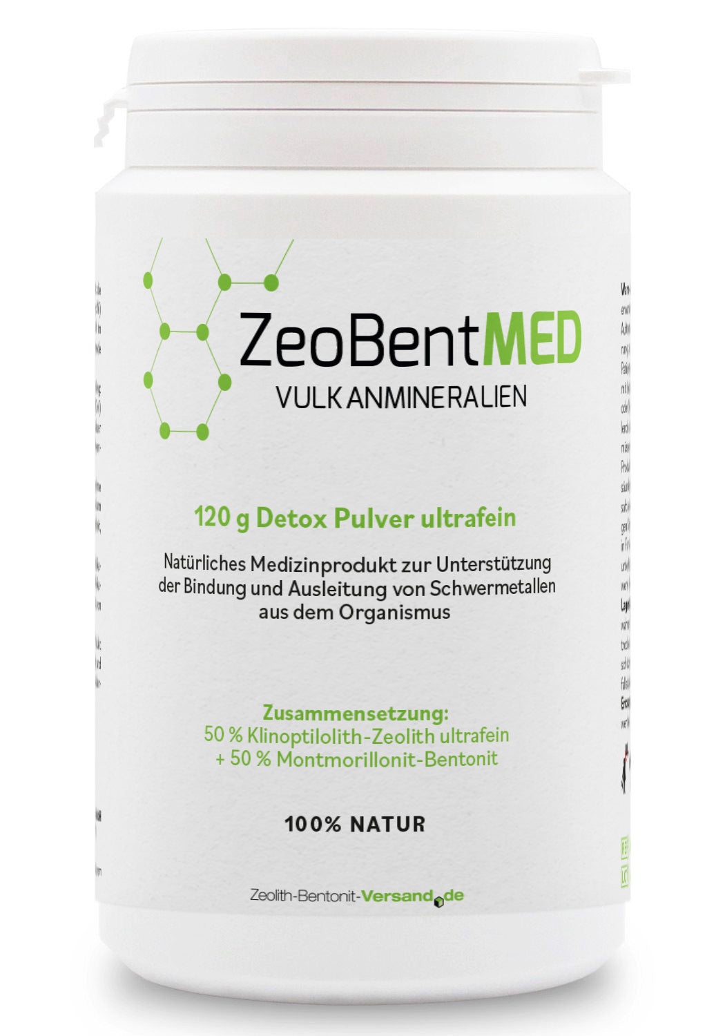 ZeoBentMED detox powder ultra-fine 120g, medical device with CE certificate