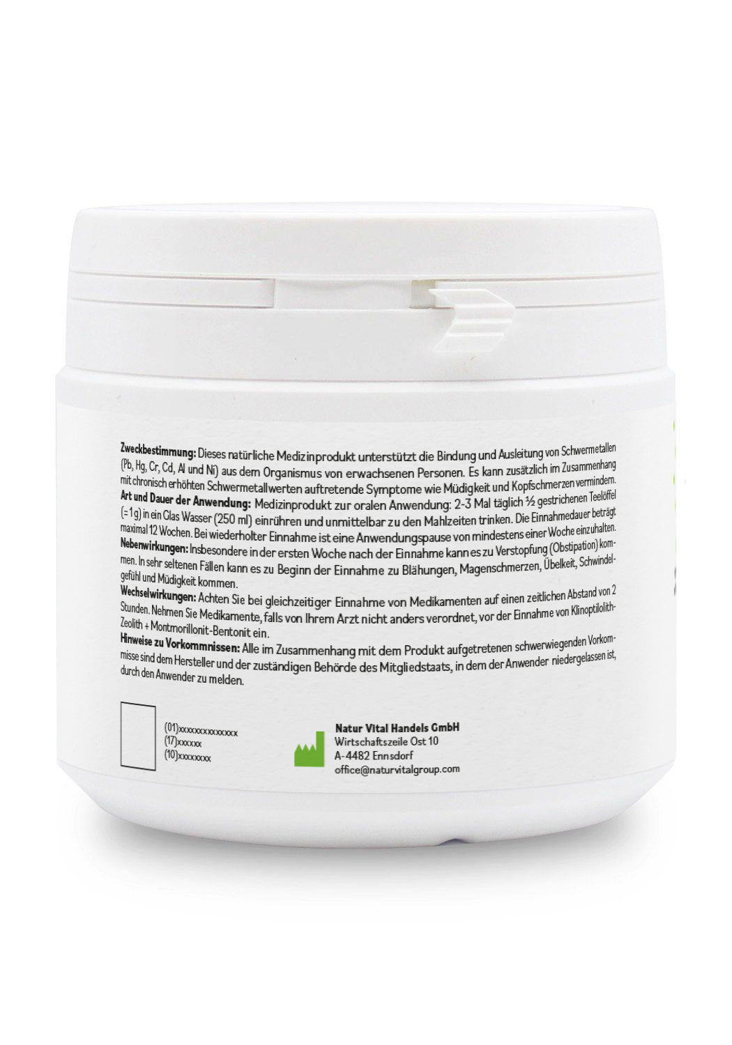 ZeoBentMED polvere detox ultrafine 200 g, dispositivo medico con certificato CE