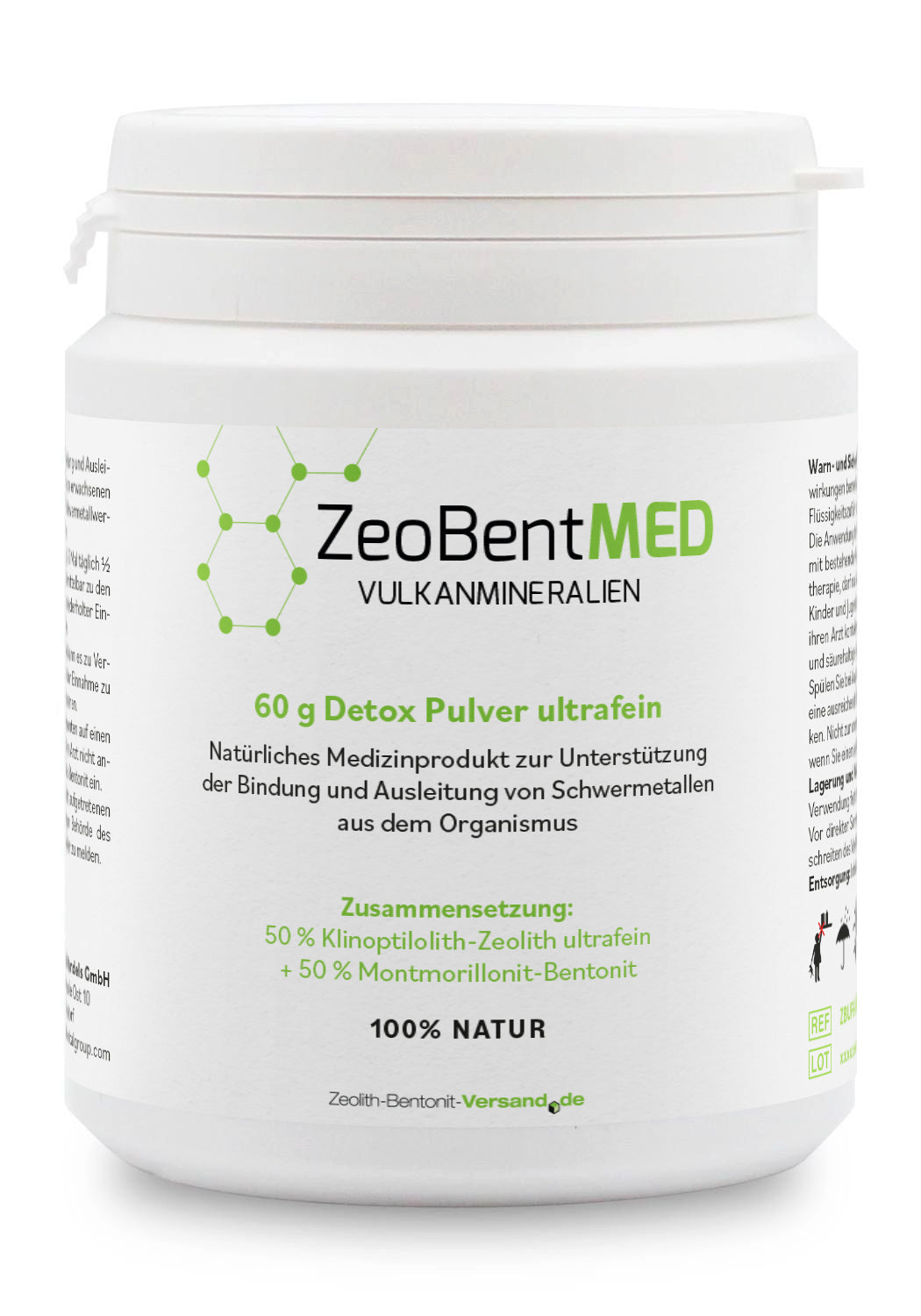 ZeoBentMED detox powder ultra-fine 200g, medical device with CE certificate