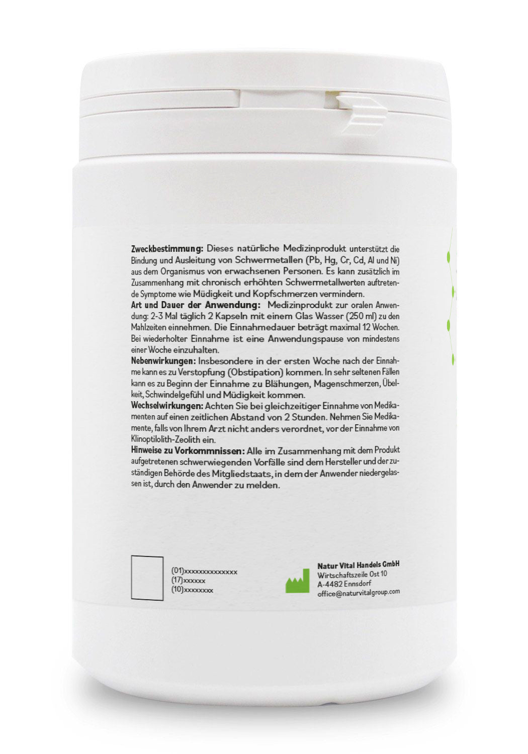 ZeolithMED 600 Detox-Kapseln, Medizinprodukt mit CE-Zertifikat