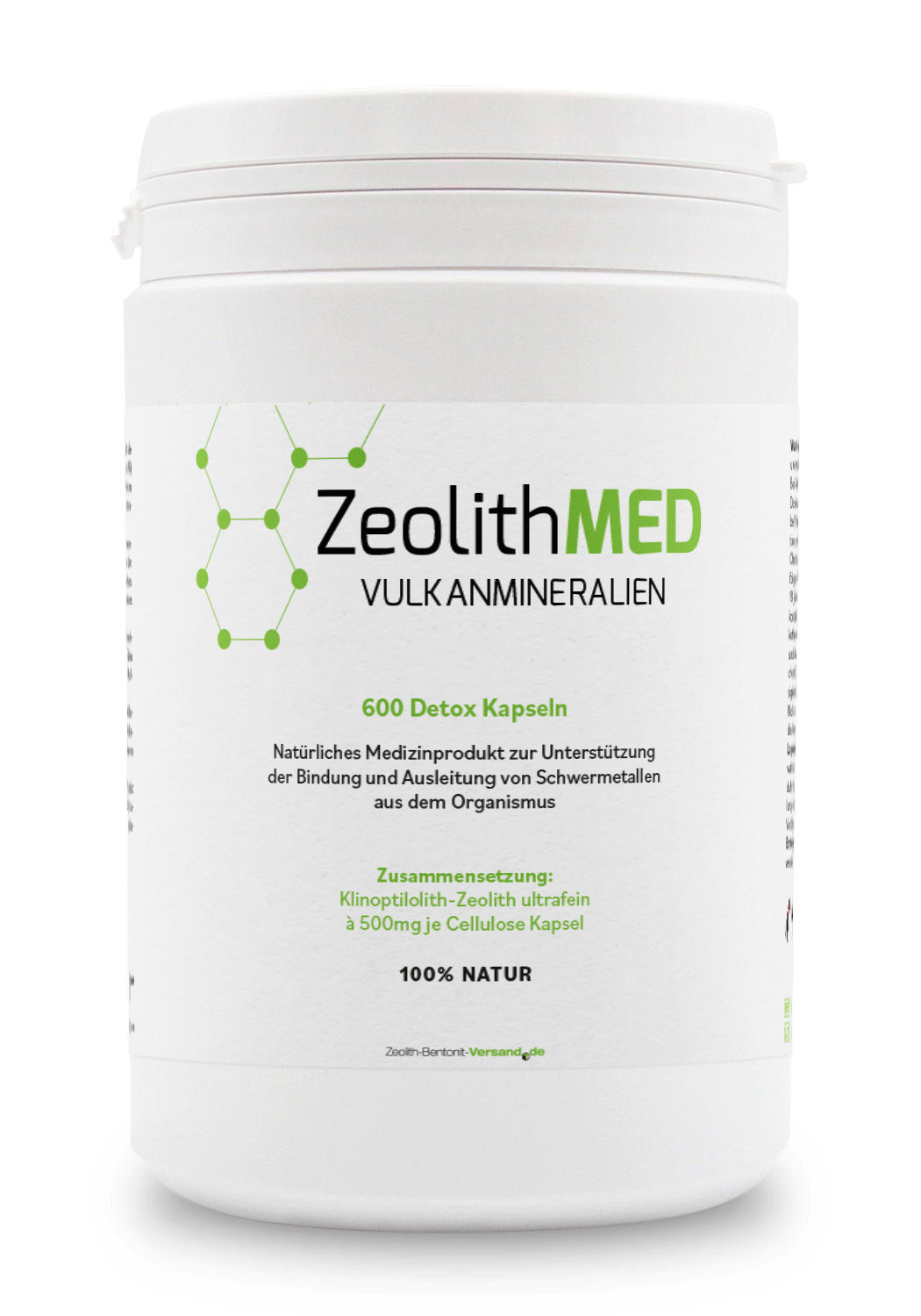 ZeolithMED 600 Detox-Kapseln, Medizinprodukt mit CE-Zertifikat