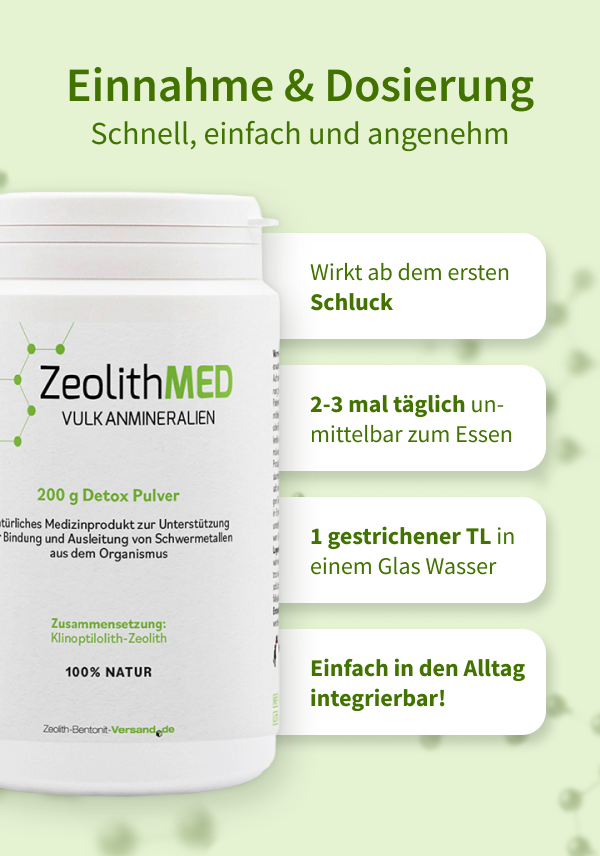 ZeolithMED Detox-Pulver 200g, Medizinprodukt mit CE-Zertifikat