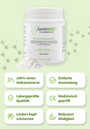 ZeolithMED polvere detox ultrafine 60g, dispositivo medico con certificato CE