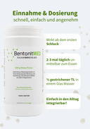BentonitMED polvere detox 200g, dispositivo medico con certificato CE