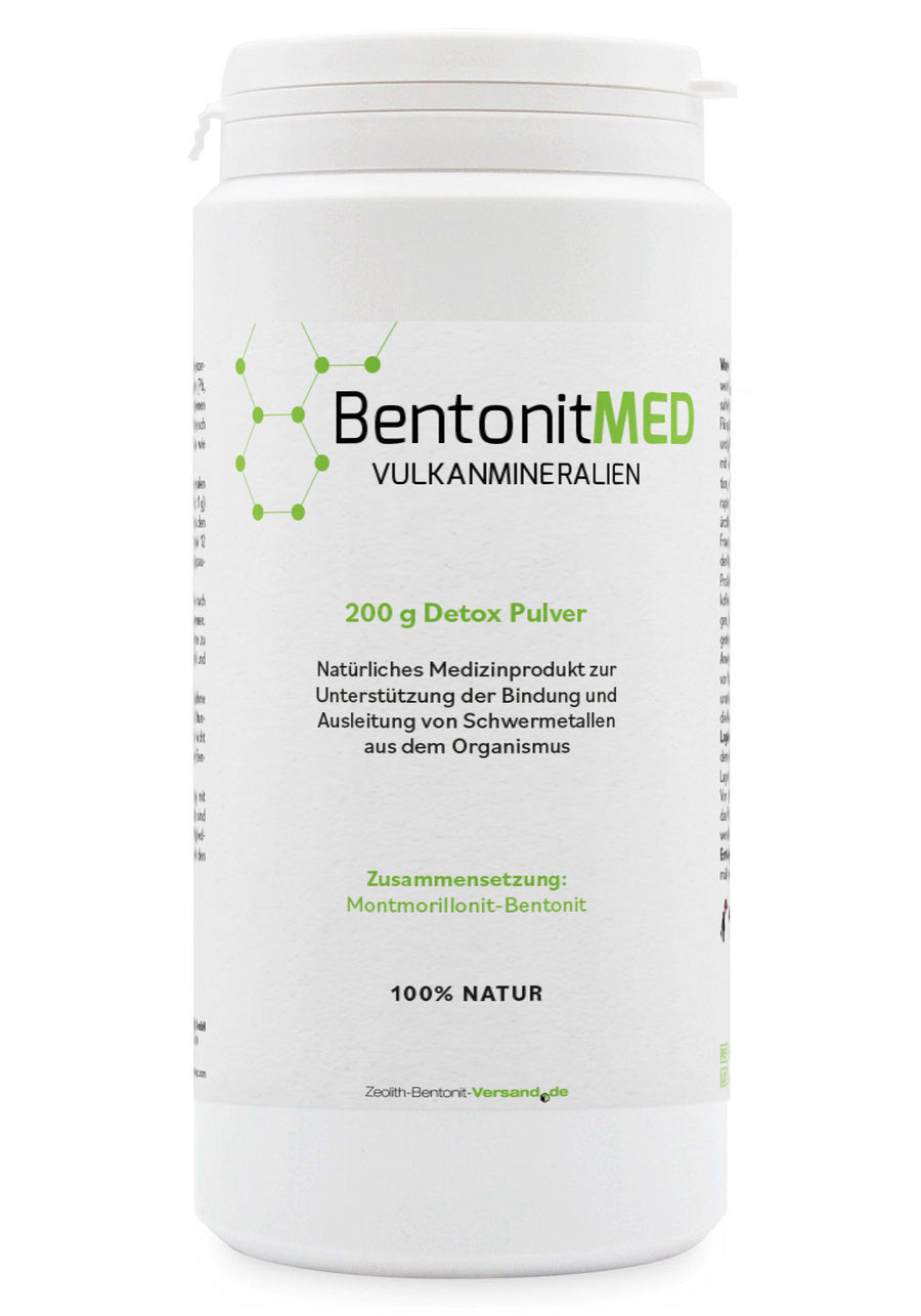 BentonitMED polvere detox 200g, dispositivo medico con certificato CE