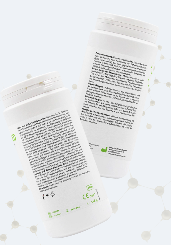 BentonitMED 200 detox capsules, medical device with CE certificate