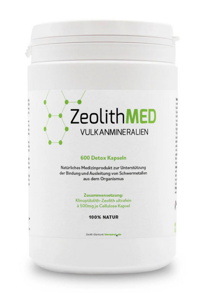 ZeolithMED 600 Detox-Kapseln, Medizinprodukt mit CE-Zertifikat