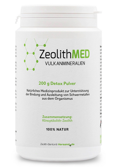 ZeolithMED Detox-Pulver 200g, Medizinprodukt mit CE-Zertifikat