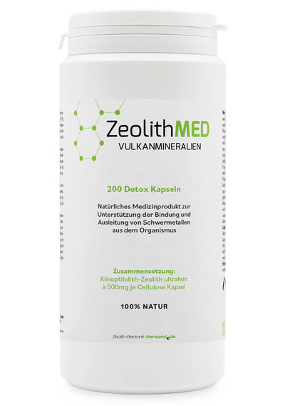ZeolithMED 200 Detox-Kapseln, Medizinprodukt mit CE-Zertifikat