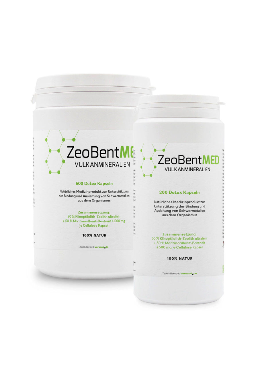 ZeoBentMED 200 + 600 capsule detox in Pacchetto economico, dispositivo medico con certificato CE