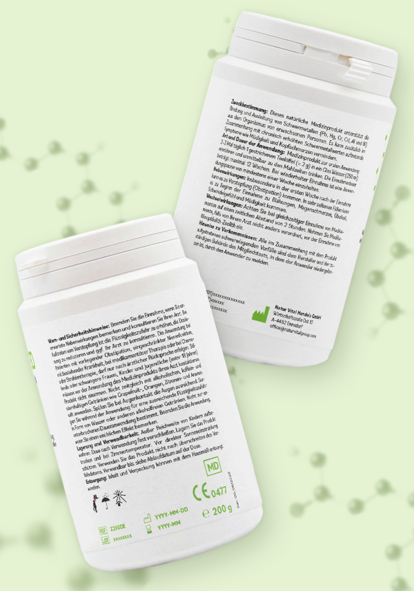 ZeolithMED Detox-Pulver 200g, Medizinprodukt mit CE-Zertifikat