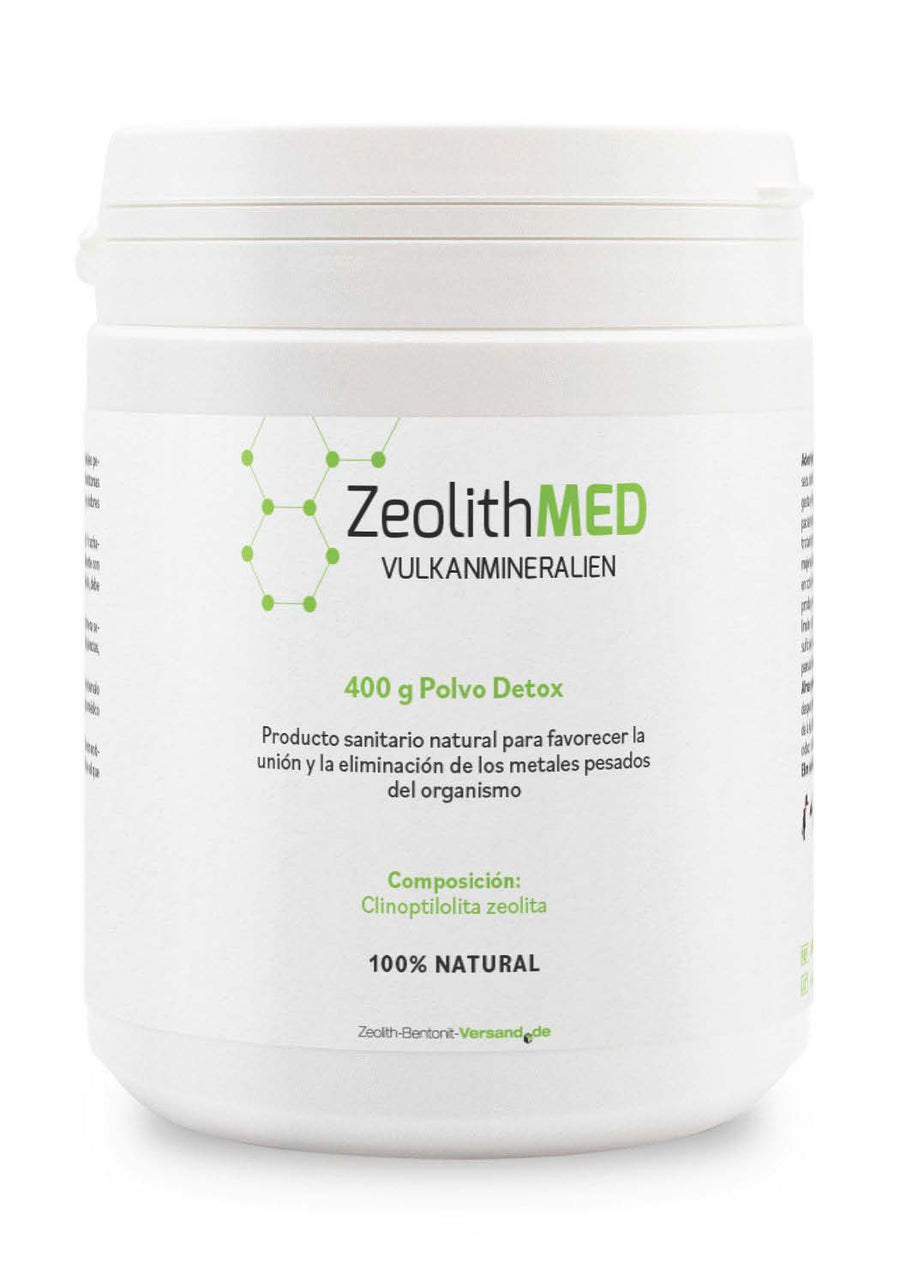 ZeolithMED detox en polvo 400g, producto sanitario con certificado CE