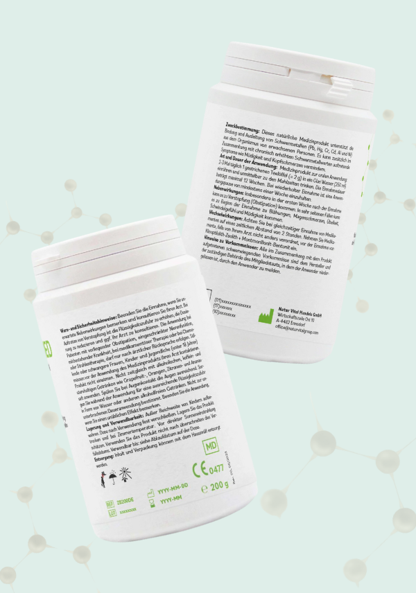 ZeoBentMED polvere detox 200g, dispositivo medico con certificato CE