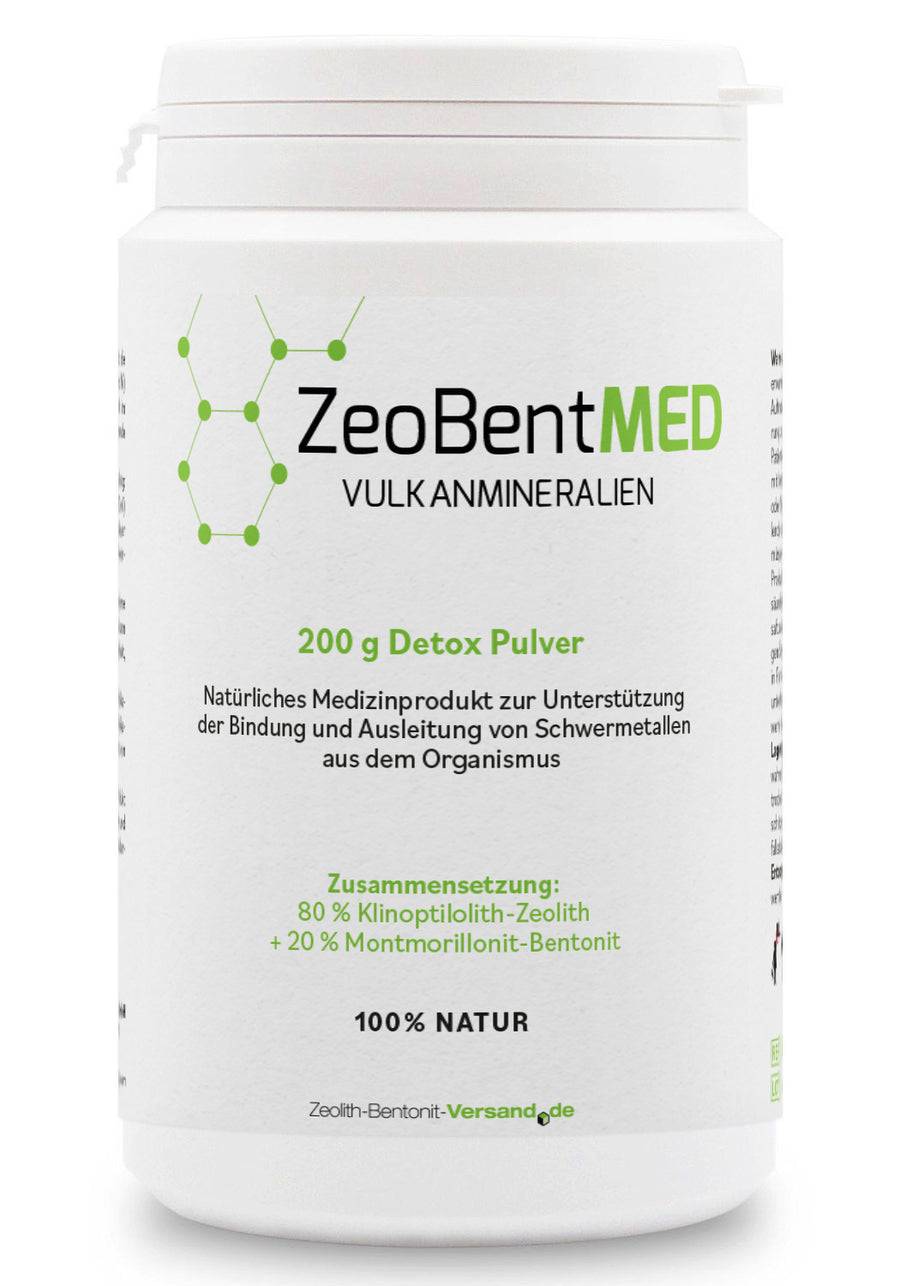 ZeoBentMED polvere detox 200g, dispositivo medico con certificato CE