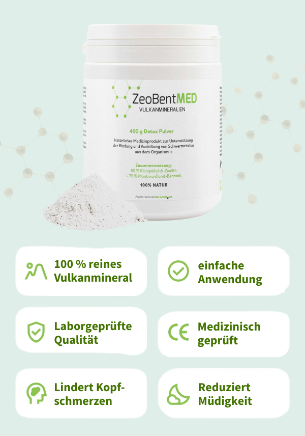 ZeoBentMED polvere detox 400g, dispositivo medico con certificato CE