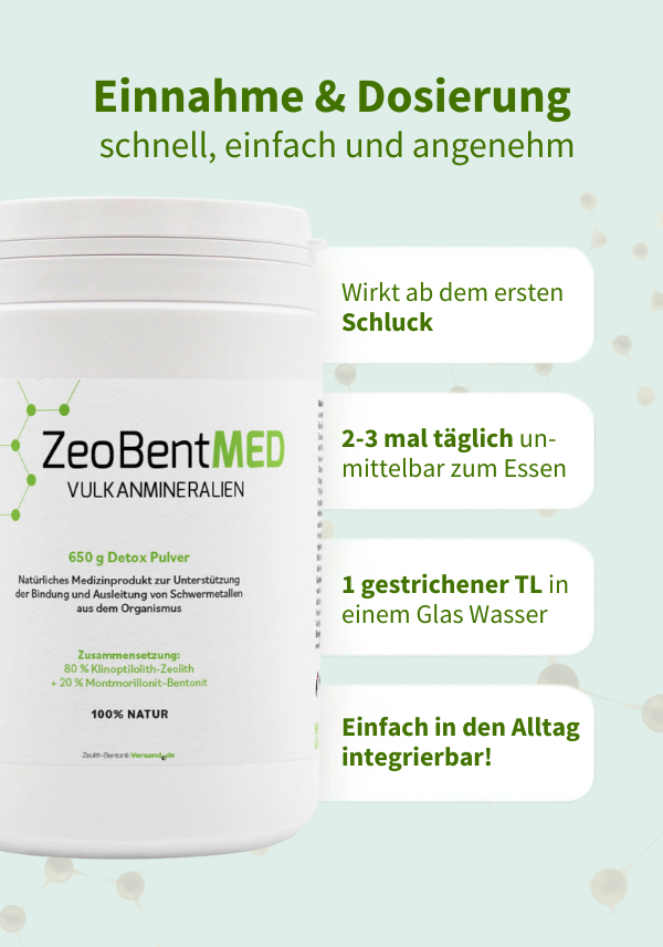 ZeoBentMED polvere detox 650g, dispositivo medico con certificato CE