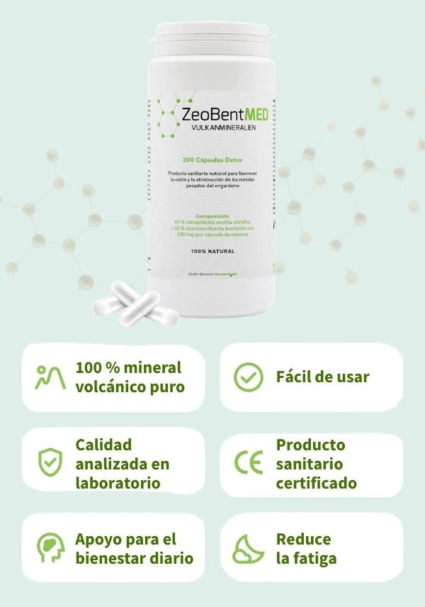 ZeoBentMED 200 detox capsules, medical device with CE certificate
