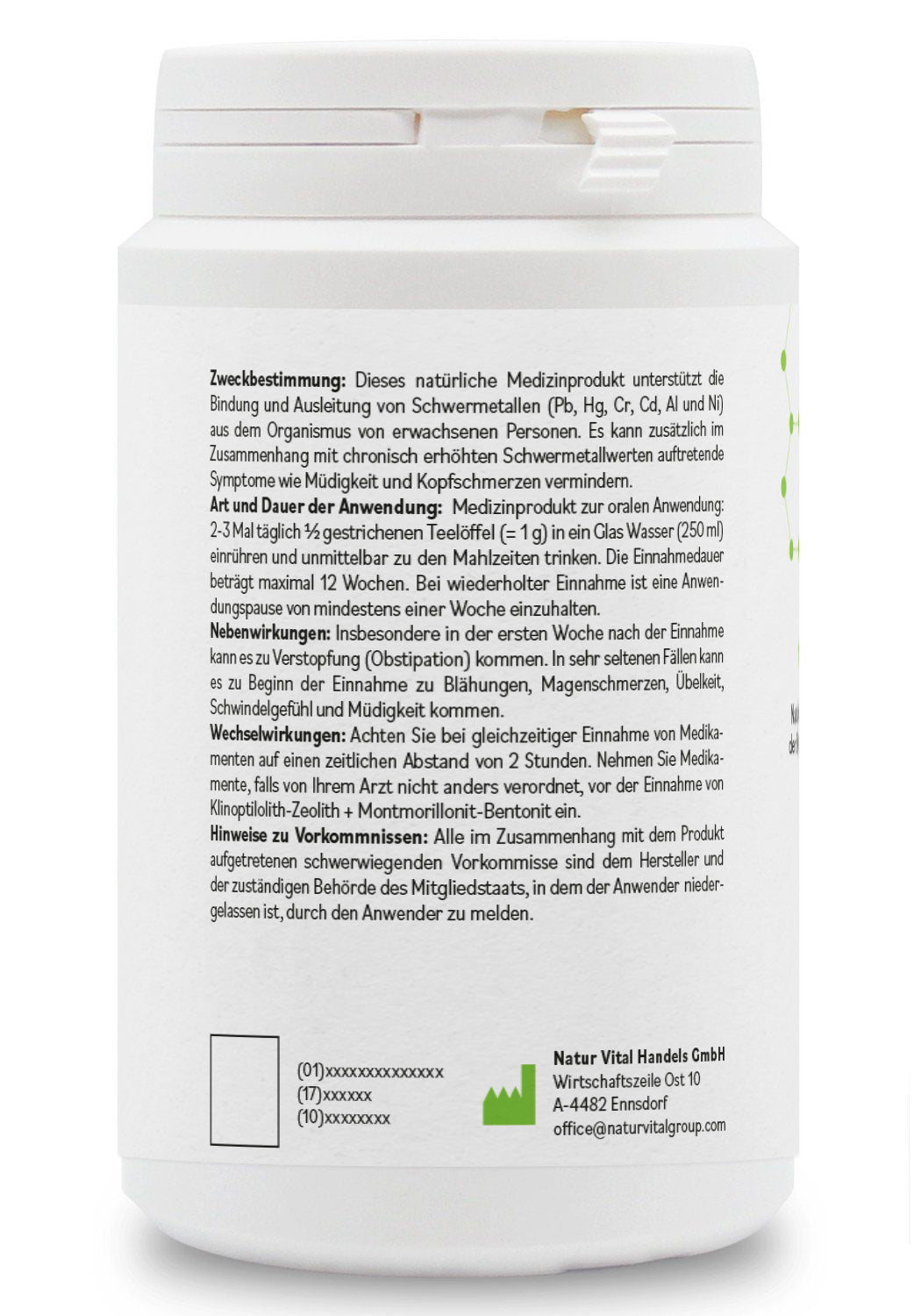 ZeoBentMED detox powder ultra-fine 120g, medical device with CE certificate