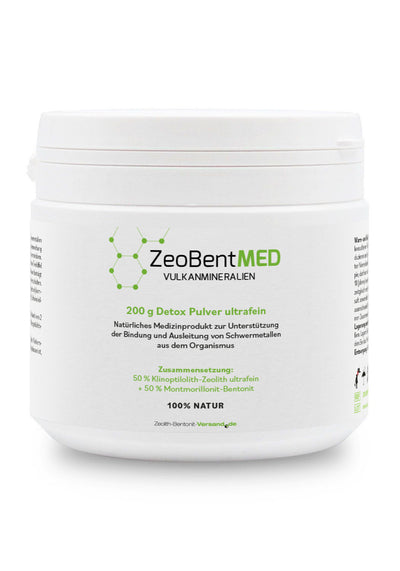 ZeoBentMED Detox-Pulver ultrafein 200g, Medizinprodukt mit CE-Zertifikat