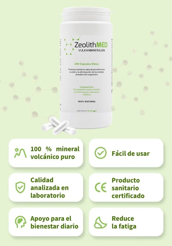 ZeolithMED 200 detox capsules, medical device with CE certificate