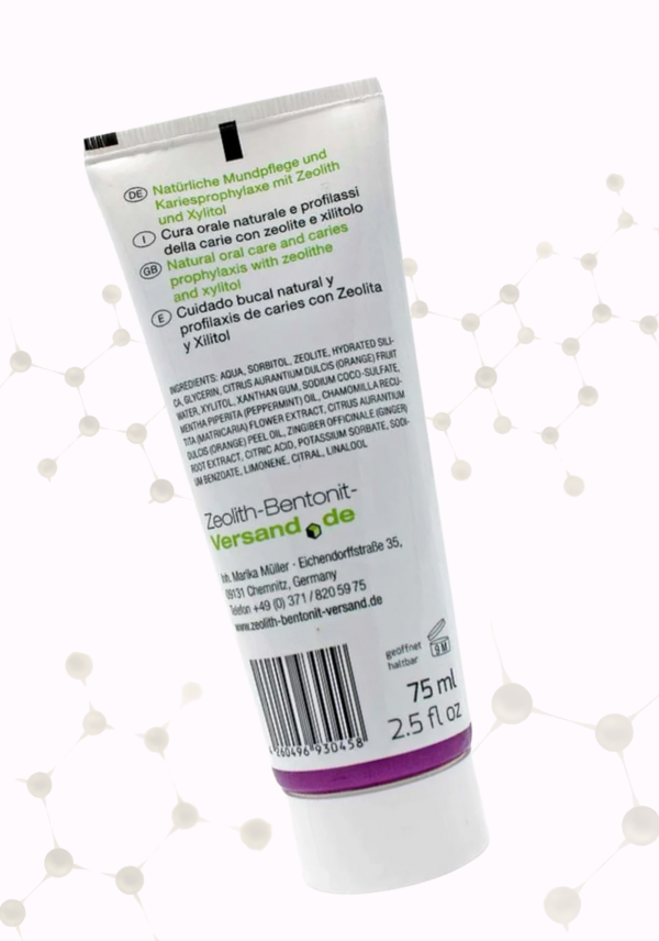 Zeolite Toothpaste 75ml, Fluoride-Free Toothpaste, with Xylitol