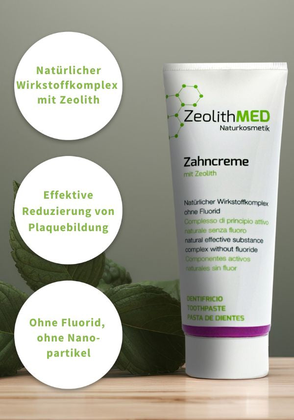 Zeolite Toothpaste 75ml, Fluoride-Free Toothpaste, with Xylitol