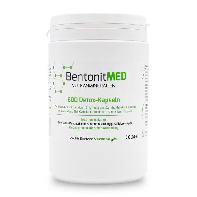 Bentonita MED 600 Cápsulas desintoxicantes, Producto sanitario