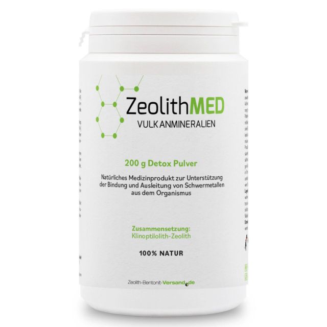 ZeolithMED detox en polvo 200g, producto sanitario con certificado CE