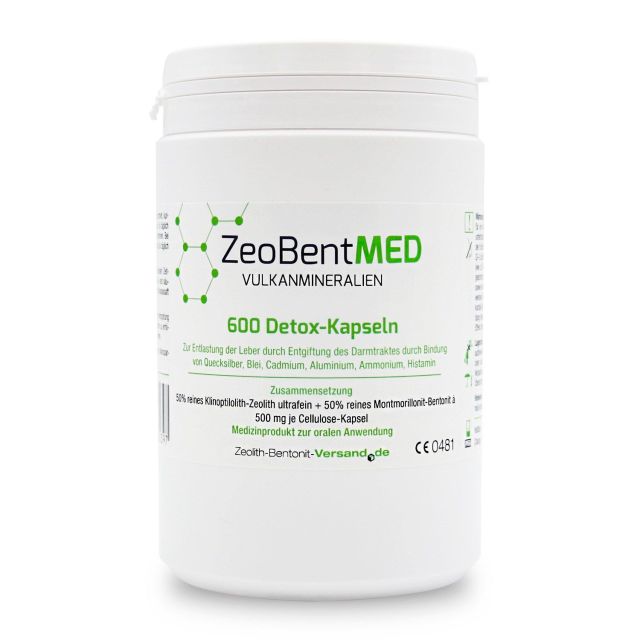 ZeoBentMED 600 Cápsulas desintoxicantes, Producto sanitario