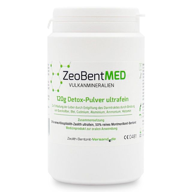 ZeoBentMED 120gr Polvos ultrafinos desintoxicantes, Producto sanitario