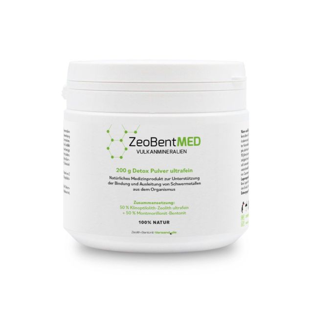 ZeoBentMED polvo detox ultrafino 200g, producto sanitario con certificado CE