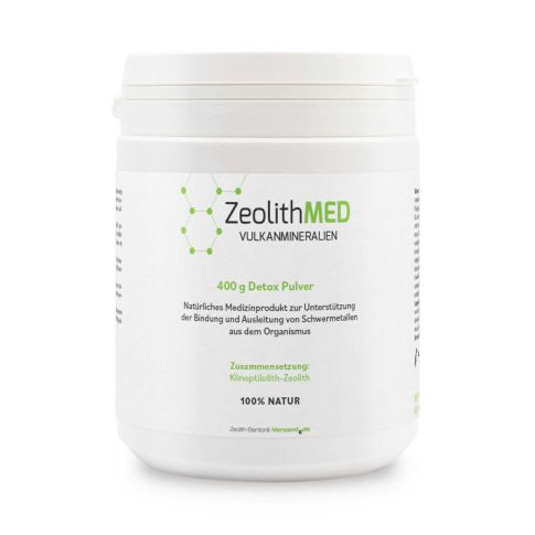 ZeolithMED detox en polvo 400g, producto sanitario con certificado CE