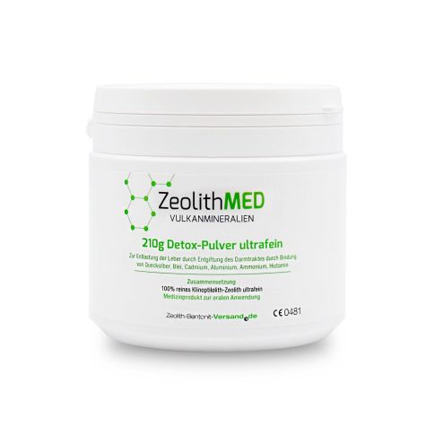Zeolita MED 210 gr Polvos ultrafinos desintoxicantes, Producto sanitario